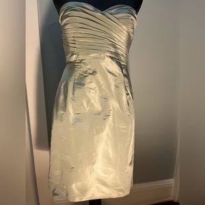 J Crew Strapless Dress. Size 6 in a sage green color. Only worn once.